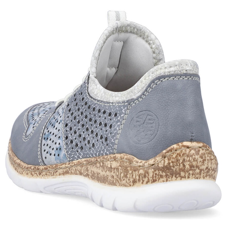 Tênis feminino azul vazado Rieker N4255-12 1