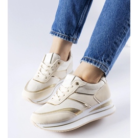 Tênis bege na plataforma Nutter 1 Tênis bege na plataforma Nutter 1