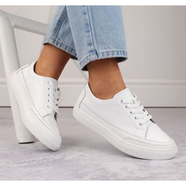 Sapatos de couro Sergio Leone W SK430, branco 1