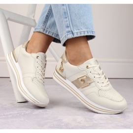 Rieker Sapatos de couro bege Remonte W RKR643 2