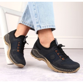 Sapatos confortáveis ​​Rieker W RKR644, azul marinho 2