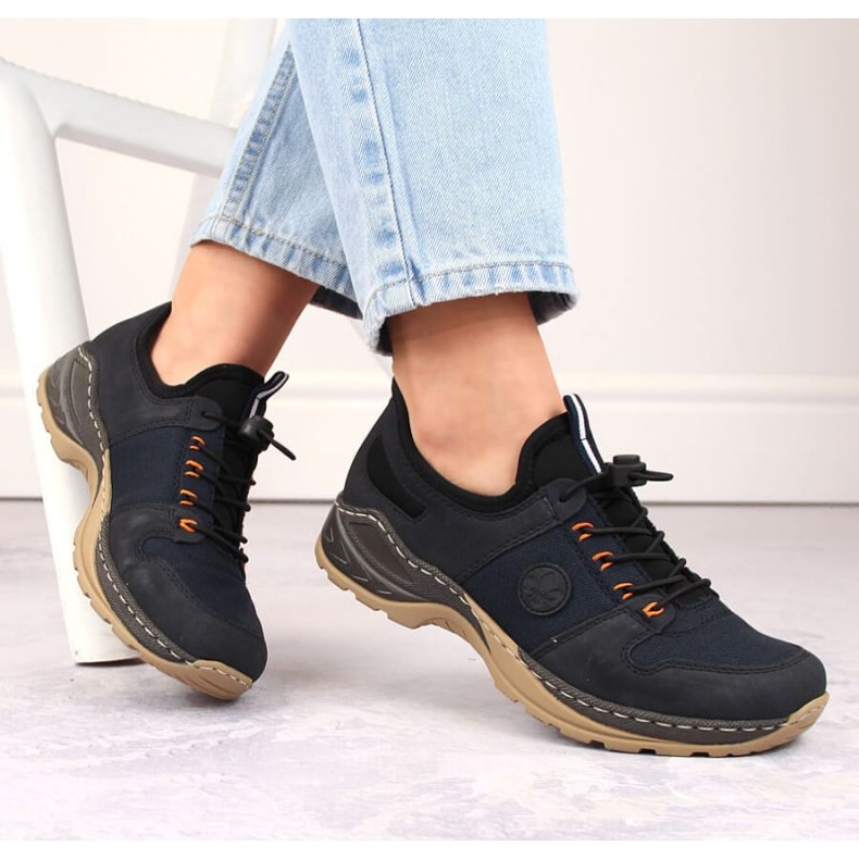 Sapatos confortáveis ​​Rieker W RKR644, azul marinho 2