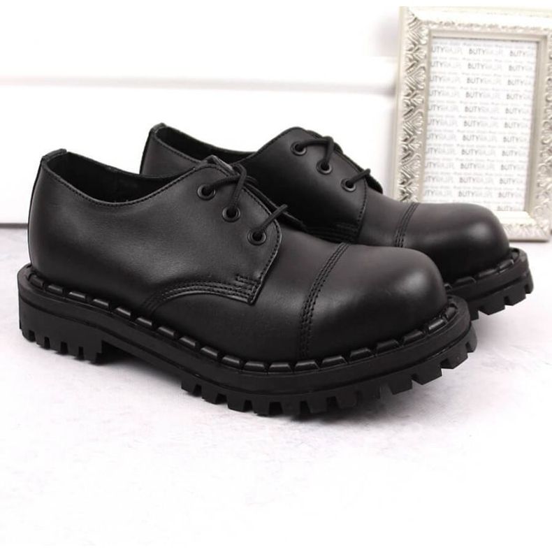 Botas de couro Gregor M GRE1206B, pretas preto 1