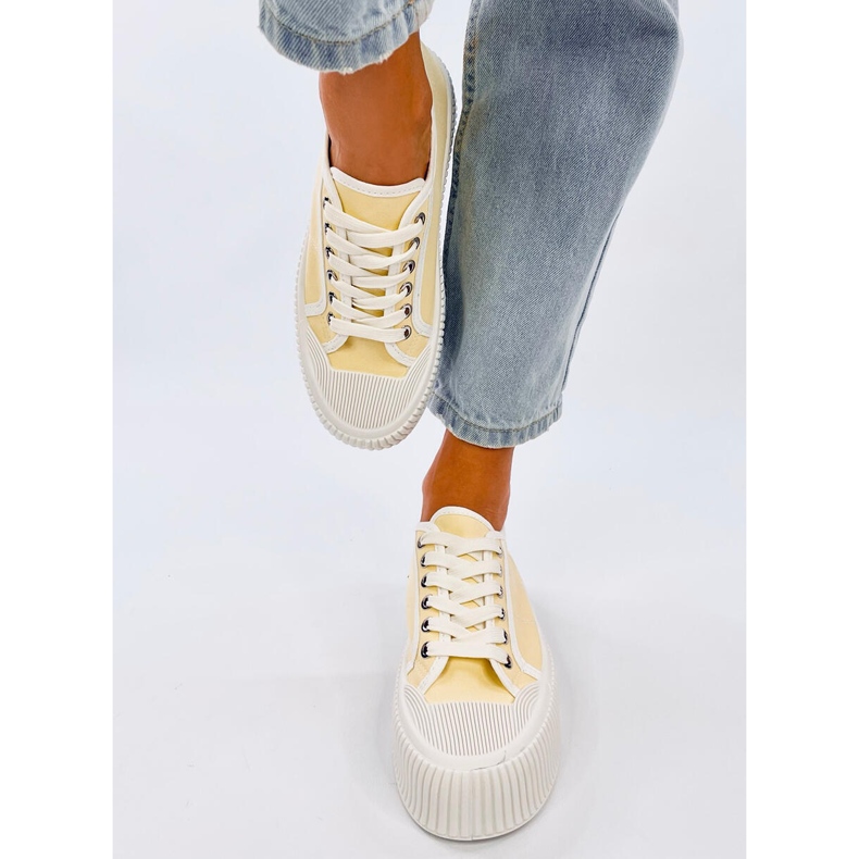 Tênis plataforma feminino Dors Yellow amarelo 1