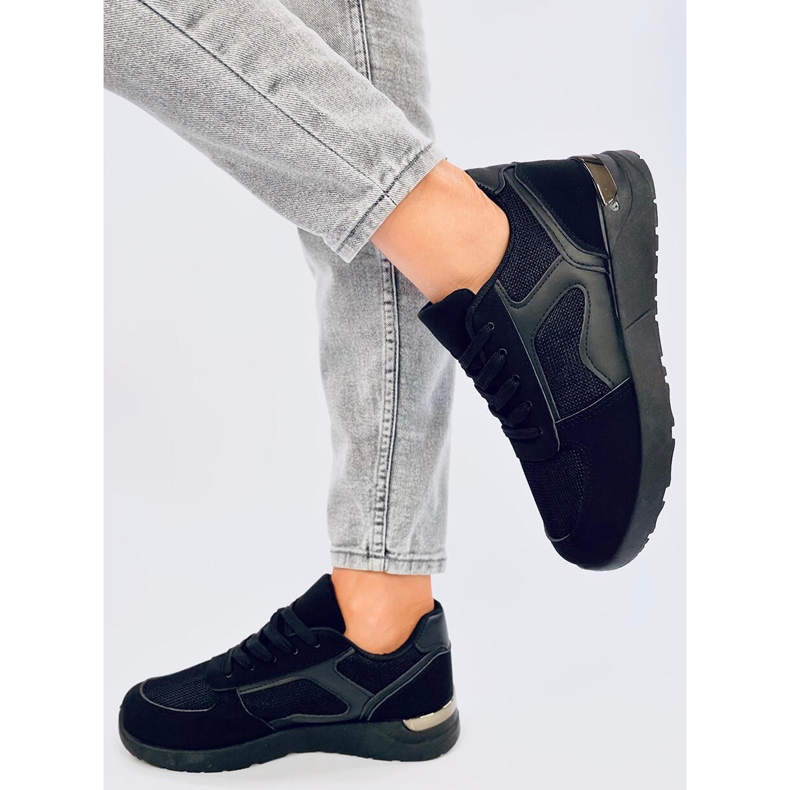 Tênis leves femininos Doleh Black preto 2