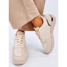 Tênis feminino leve Doleh Beige bege 1