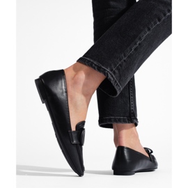 Mocassins femininos elegantes Shelovet pretos 2