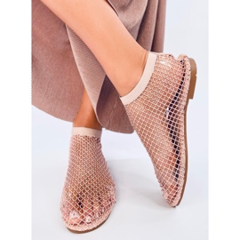 Sandálias de malha rosa Peyton com strass 1
