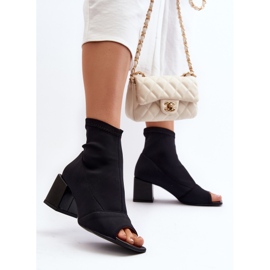 Zazoo 2876 Botas femininas de salto alto com dedos abertos, pretas preto 2 Zazoo 2876 Botas femininas de salto alto com dedos abertos, pretas preto 2