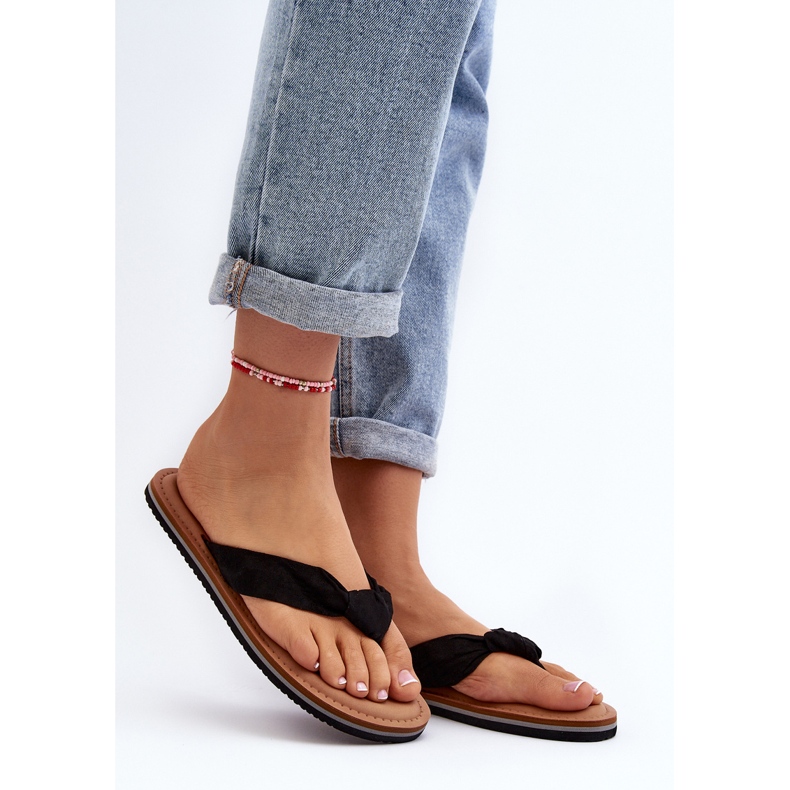 Chinelos femininos Big Star LL274625 pretos 2