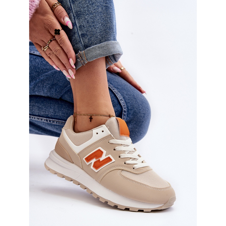 Tênis feminino bege Lifari calçados esportivos 1