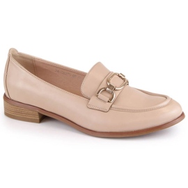 Mocassins com corrente Vinceza W JAN266 bege 1