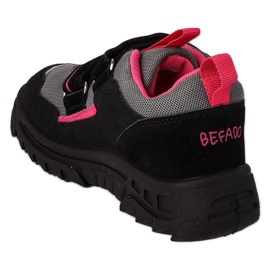 Trek esportivo infantil Befado à prova d'água com velcro 515Y008 preto 2
