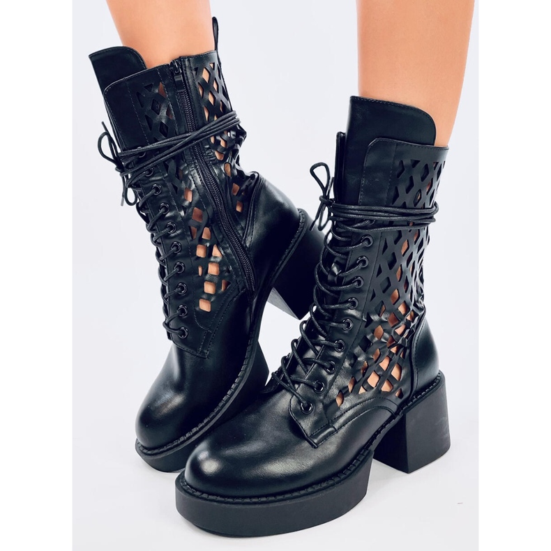 Botins com aberturas Vines Nero preto 1