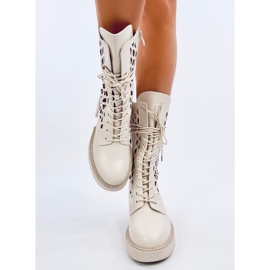 Vines Botins bege com aberturas 1