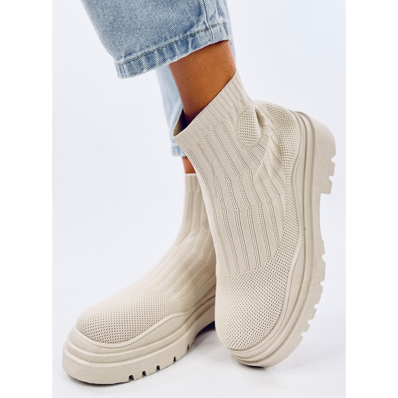 Meias cano alto Silva Bege 2