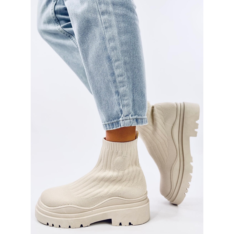 Meias cano alto Silva Bege 1