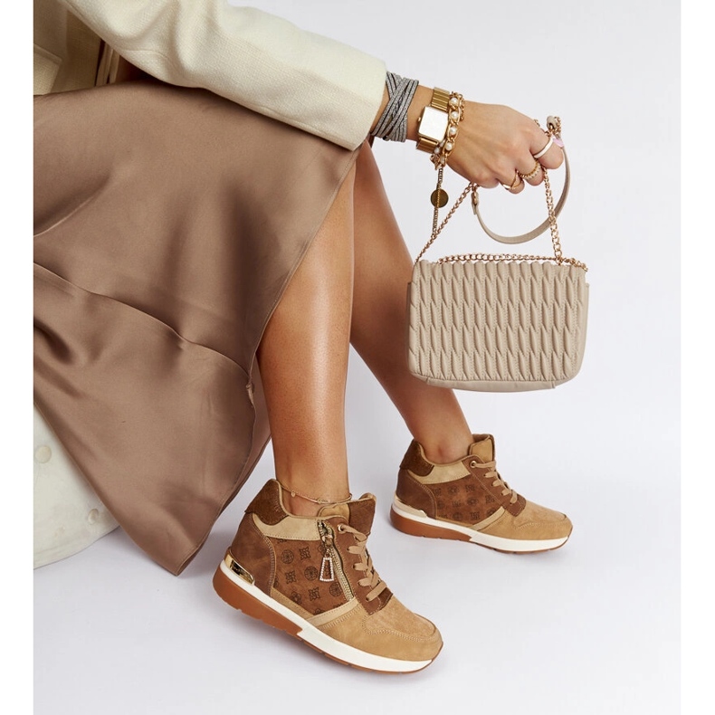 Tênis de cunha marrom Knoxville 1