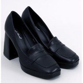 Mocassim salto alto Entee Black preto 1