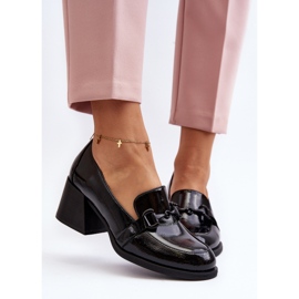 Vinceza Sapatos pretos de salto alto envernizados Nireva 1