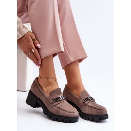 Vinceza Mocassins Bege Eriella Bege com Salto Enorme 2