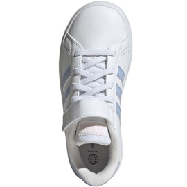 Sapatos Adidas Grand Court Elastic Lace e Top Strap Jr IG4841 branco 1