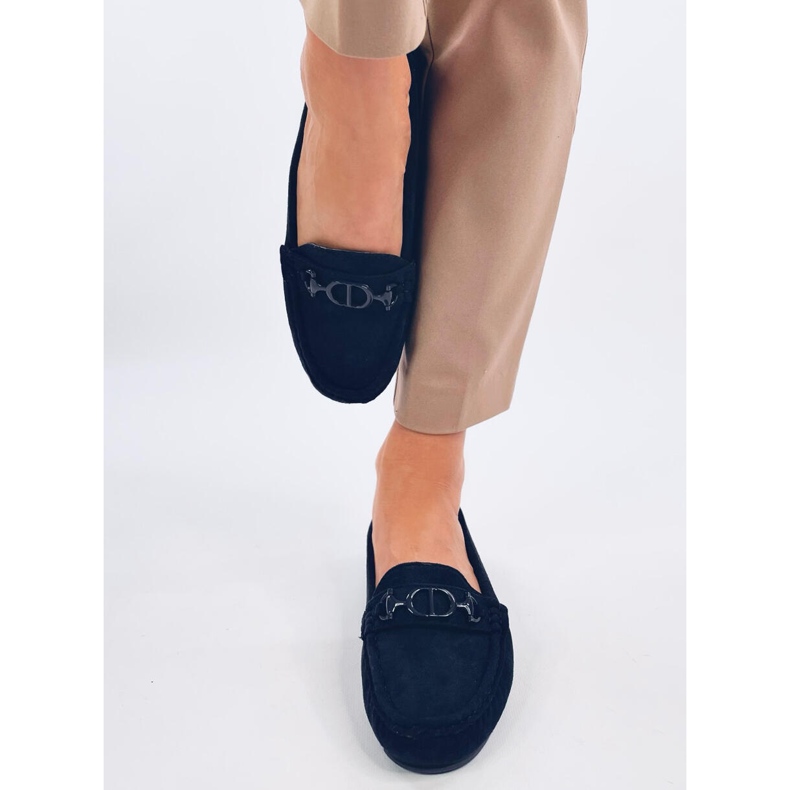 Mocassins femininos de camurça da Marinha Trabei azul 1