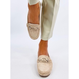 Mocassins femininos de camurça Trabei Beige bege 1