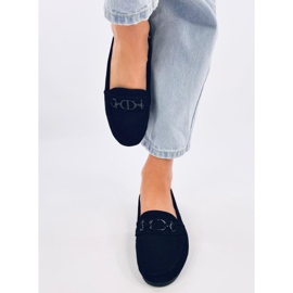 Mocassins femininos de camurça Trabei Black preto 1