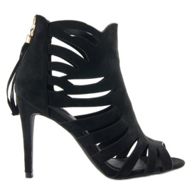 Openwork 1214 Salto preto com franjas 1 Openwork 1214 Salto preto com franjas 1