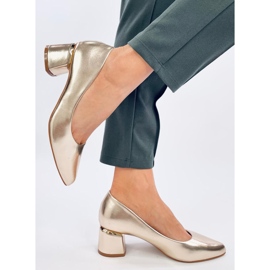 Sapatos de salto alto Shers Gold dourado 2