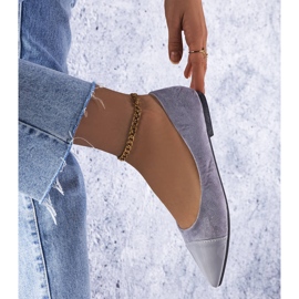 Bailarinas de patente cinza de Thibault 1