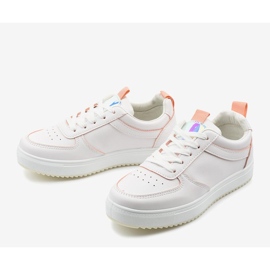 Tênis branco com inserções rosa KK-203 2