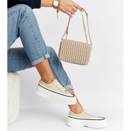 Tênis bege na plataforma Plesio 1