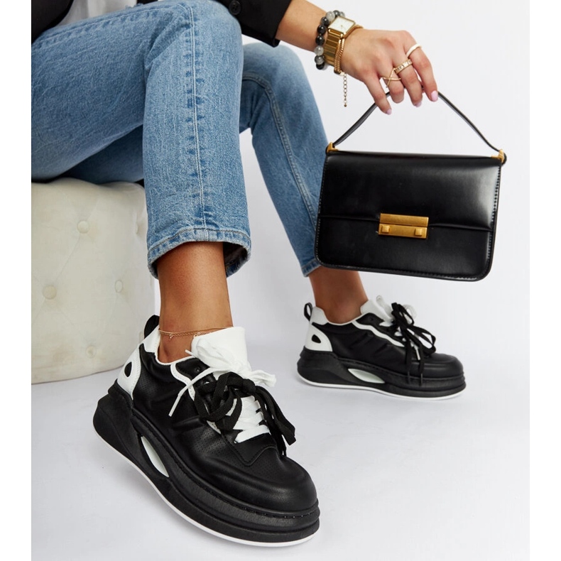 Tênis Galdino preto e branco 2