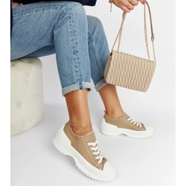 Tênis plataforma Monteleone bege 1