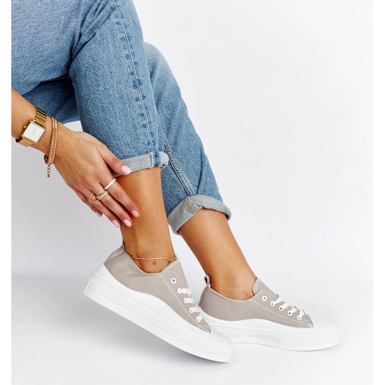 Tênis plataforma Blais cinza 1