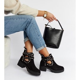 Botas pretas decorativas com plataforma Thomas preto 1