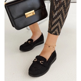 Mocassins Prússia de camurça preta preto 1