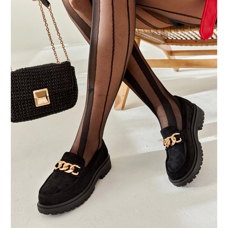 Mocassins de camurça preta Elenor preto 1