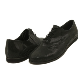 ANGELLO Black Shoes Sapatos femininos amarrados em bolinhas 303 preto 3