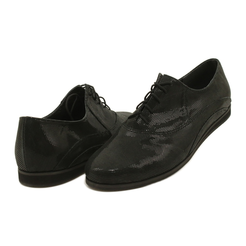 ANGELLO Black Shoes Sapatos femininos amarrados em bolinhas 303 preto 3