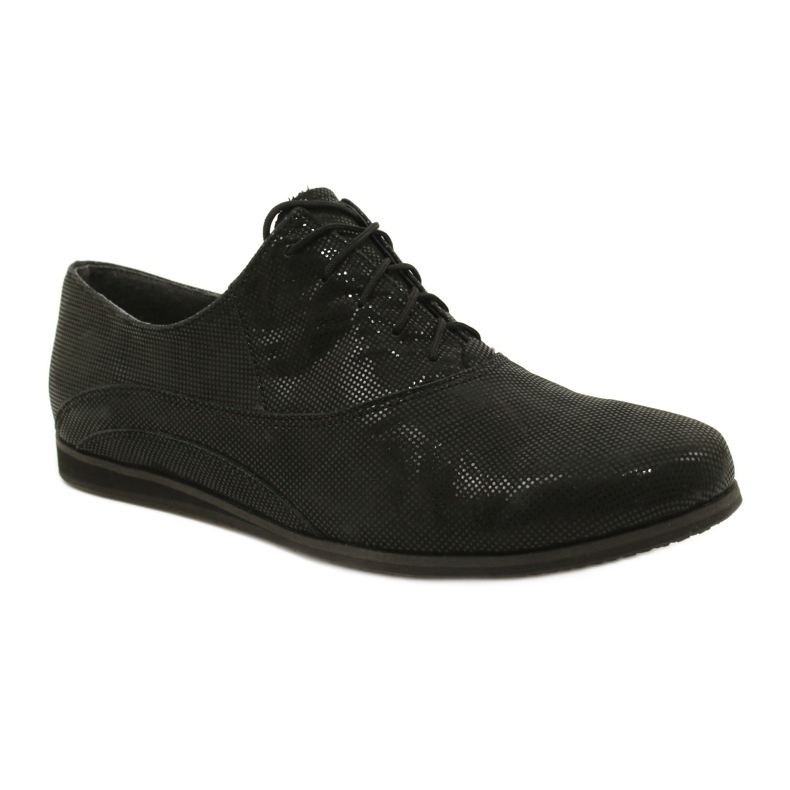 ANGELLO Black Shoes Sapatos femininos amarrados em bolinhas 303 preto 1