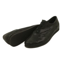 ANGELLO Black Shoes Sapatos femininos amarrados em bolinhas 303 preto 4