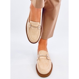 Mocassins femininos Ferdis Bege 1