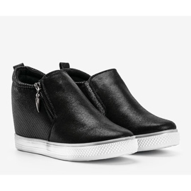 Tênis feminino Avery preto brilhante 1