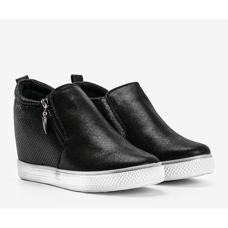 Tênis feminino Avery preto brilhante 1