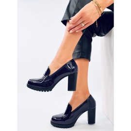 Mocassins de salto envernizado Jeffis Dark Blue azul 2