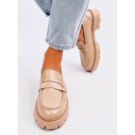 Mocassins plataforma Sidney Cáqui bege 1