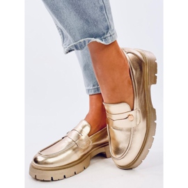 Mocassins plataforma Sidney Gold dourado 2
